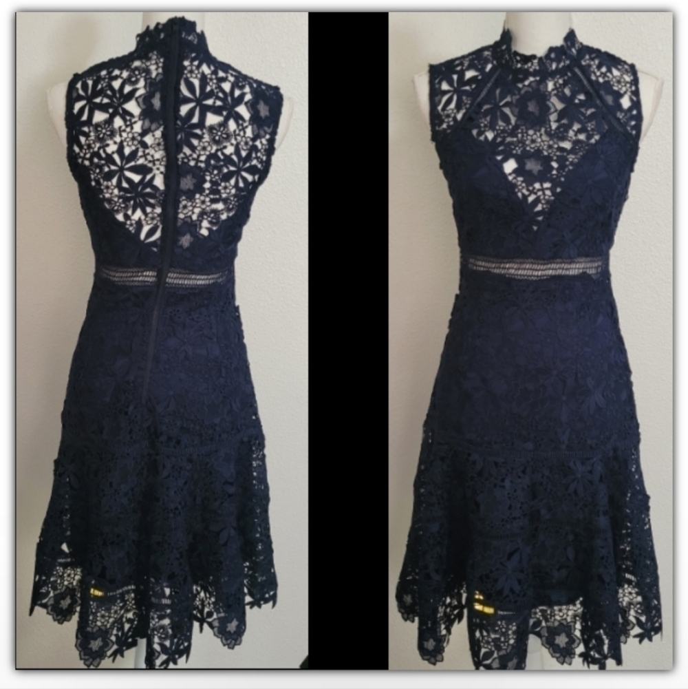 Bardot lace overlay lined see description for sizing